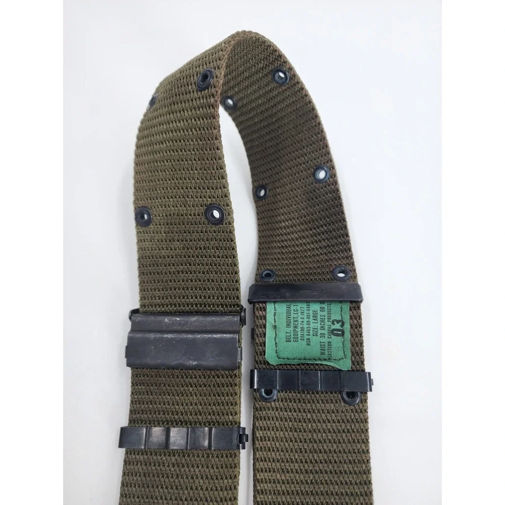 US Military LC-1 Individual Equipment Belt Olive Drab Large Eastern Canvas 1974